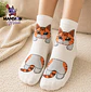 CALCETINES MEDIA PANTORRILLA ESTAMPADO DE GATO ROAD FEEL - Miniatura 2