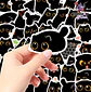 CAJA 60 STICKERS GATO NEGRO CUTE - Miniatura 1