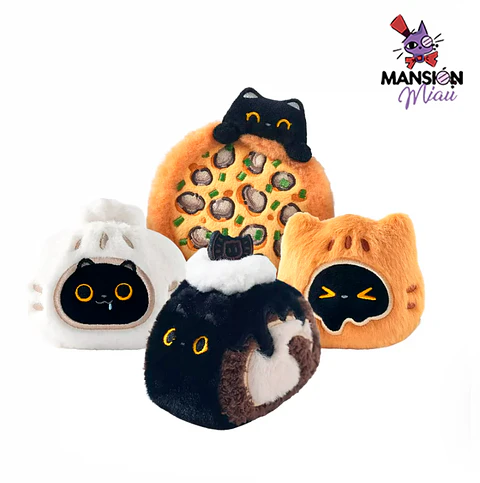 PELUCHE GATITO SIENDO COMIDA