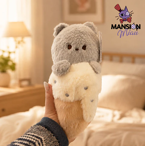 PELUCHE GATO CON FORMA DE HELADO