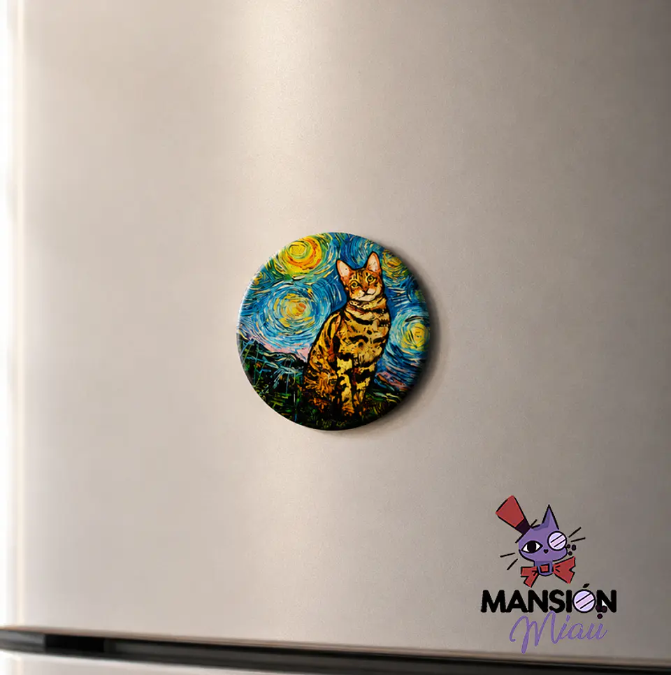 IMANES GATOS VAN GOGH 4