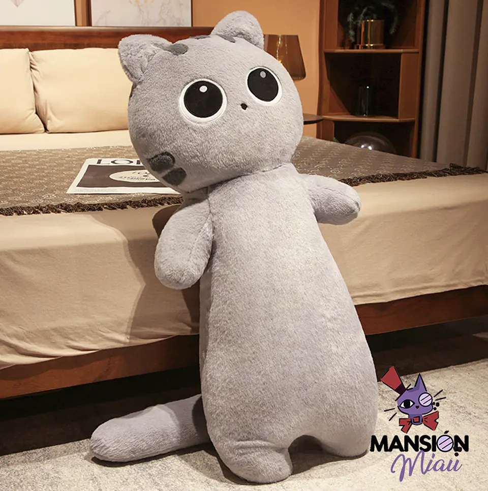 PELUCHE TIPO COJÍN GATO ALARGADO 45CM 5