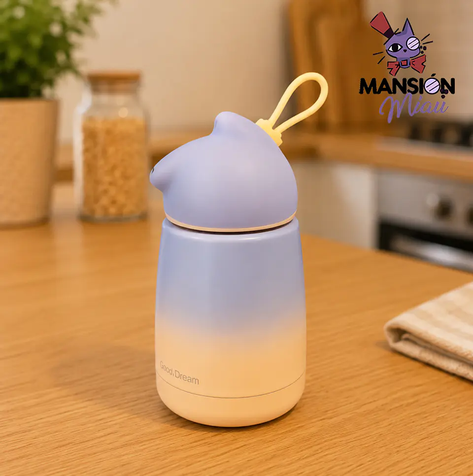 BOTELLA TERMICA ESTILO GATO KAWAII  1