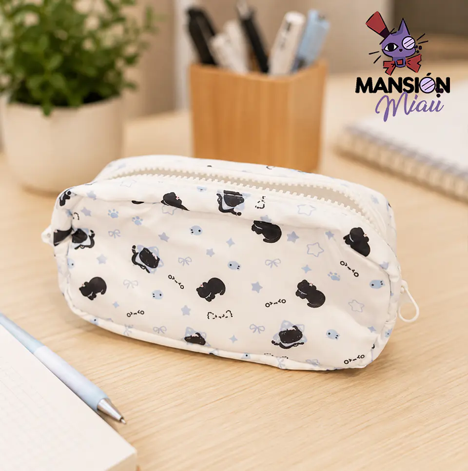 ESTUCHE CELESTE GATO NEGRO 1