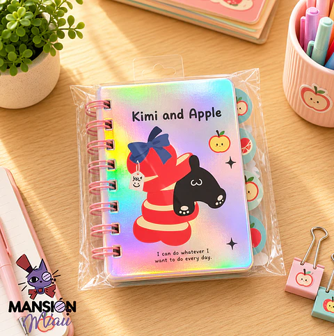 LIBRETA PLATEADA KIMI AND APPLE