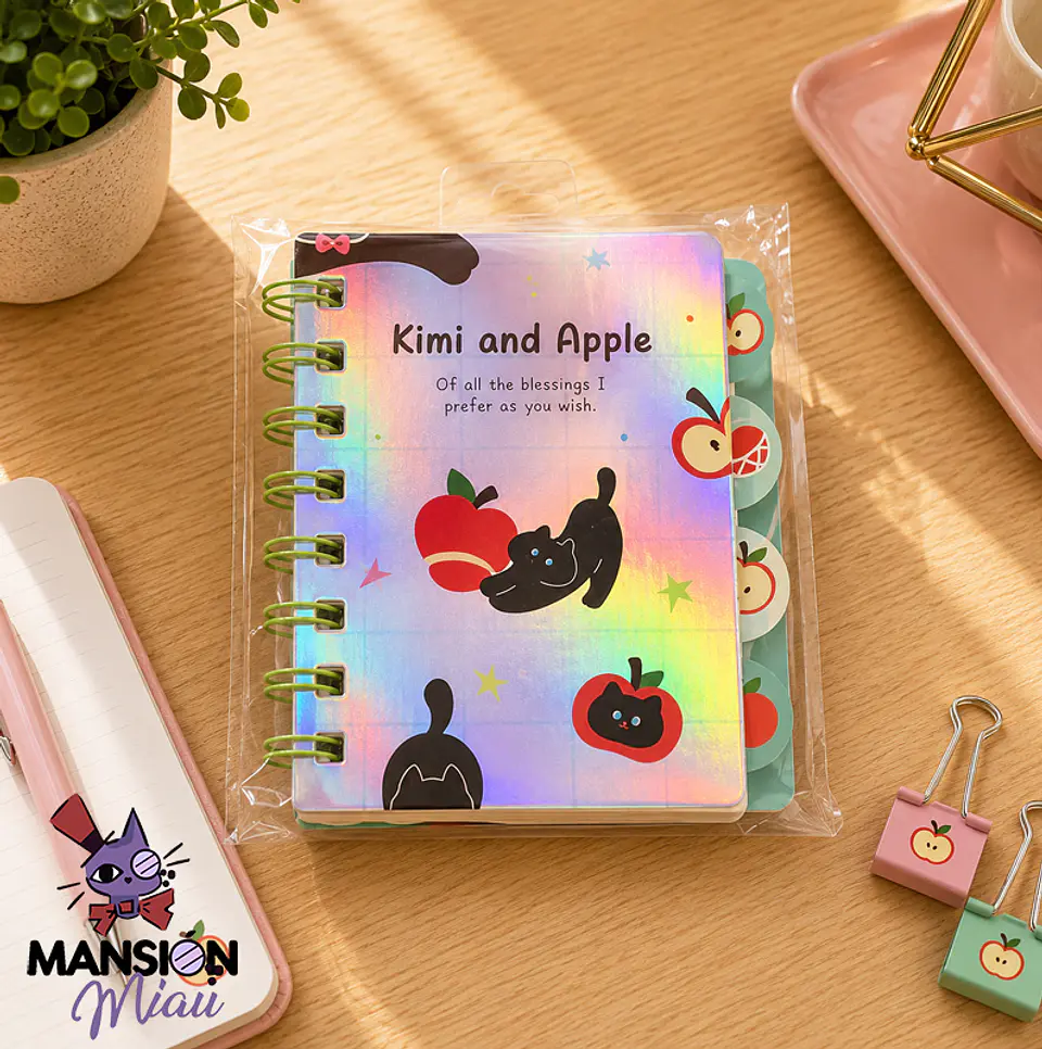 LIBRETA PLATEADA KIMI AND APPLE 3