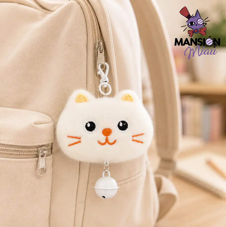 BAG CHARM CABEZA DE GATO CON CASCABEL 4