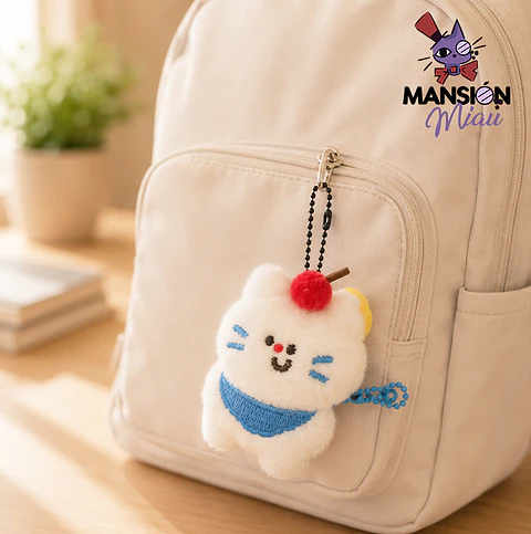 BAG CHARM GATITO BLANCO 