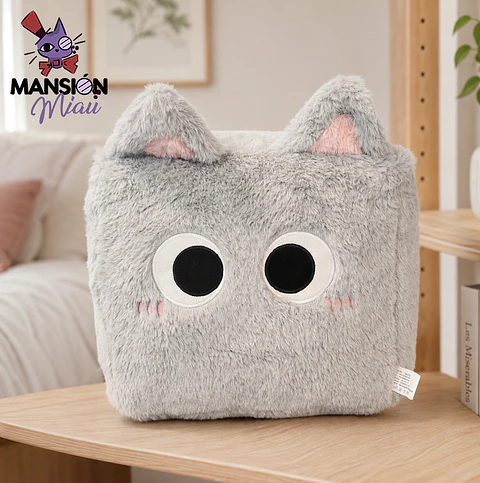 PELUCHE TIPO ALMOHADA GATO CUADRADO 30CM 
