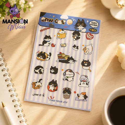 STICKER COW CAT VARIEDADES