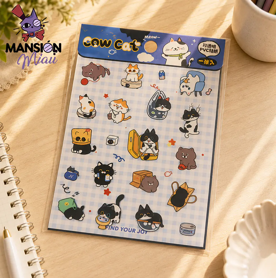 STICKER COW CAT VARIEDADES 4