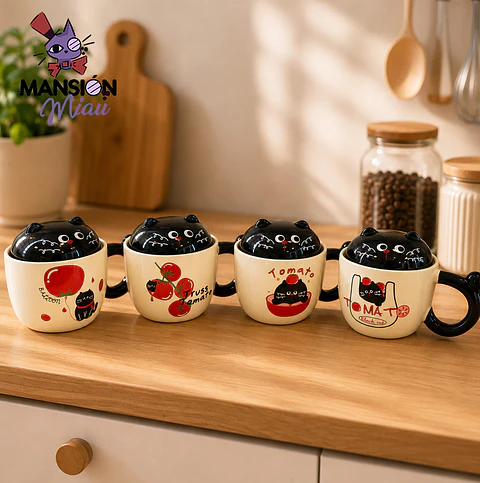 TAZON TOMATO CAT CON TAPA REDONDA