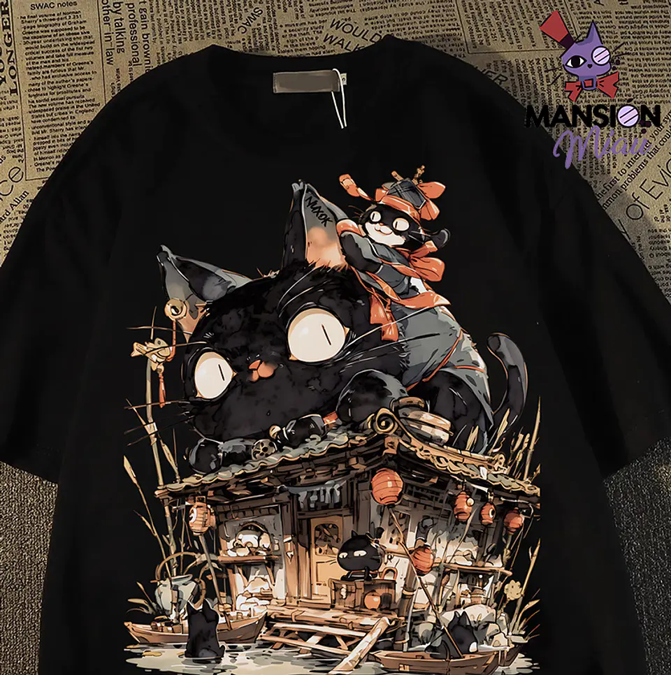 POLERA GATO SOBRE CASA  3