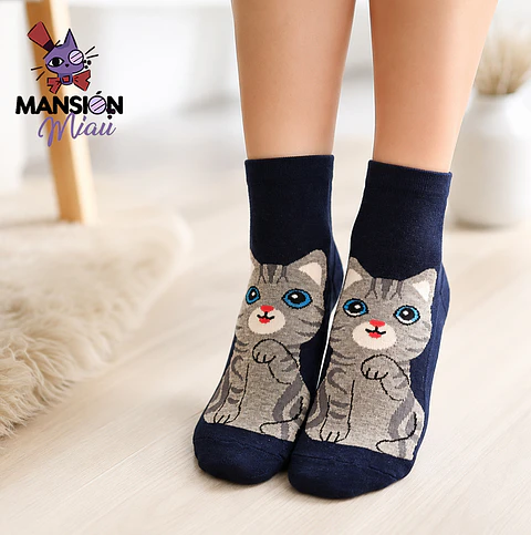 CALCETINES QUARTER KAWAII GATO 