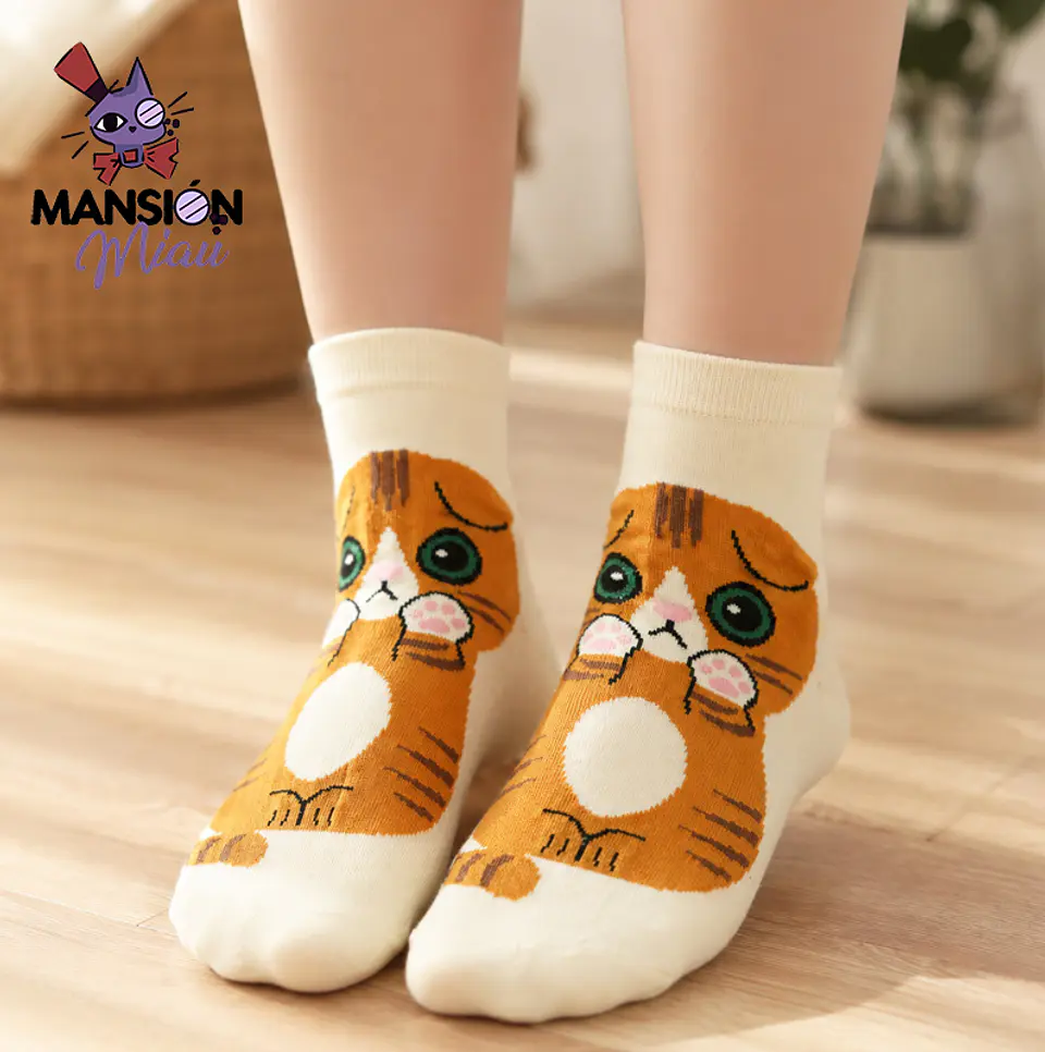 CALCETINES QUARTER KAWAII GATO  6
