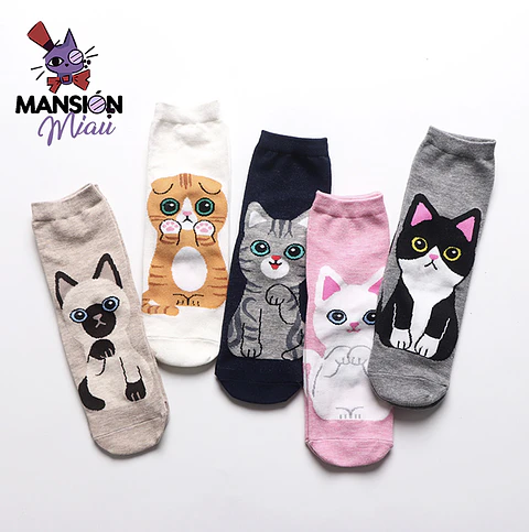 CALCETINES QUARTER KAWAII GATO 