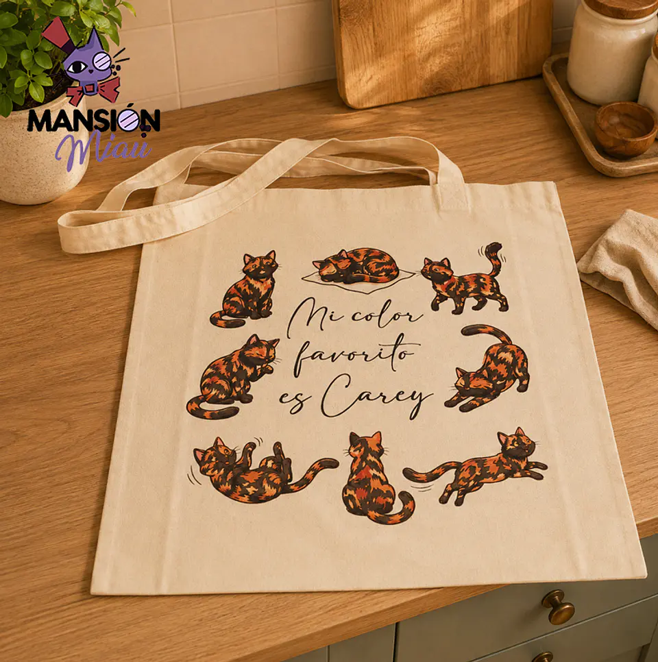 ECO BOLSA DISEÑO ORIGINAL RAZAS DE GATITOS  6