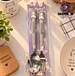 SET DE TENEDOR Y CUCHARA GATITOS CUTE - Miniatura 6