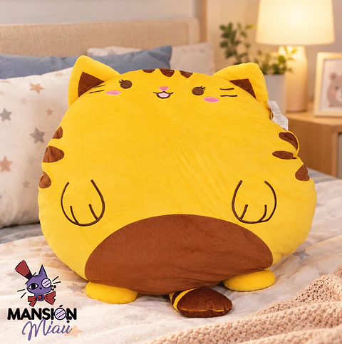 PELUCHE COJÍN GATO NARANJO
