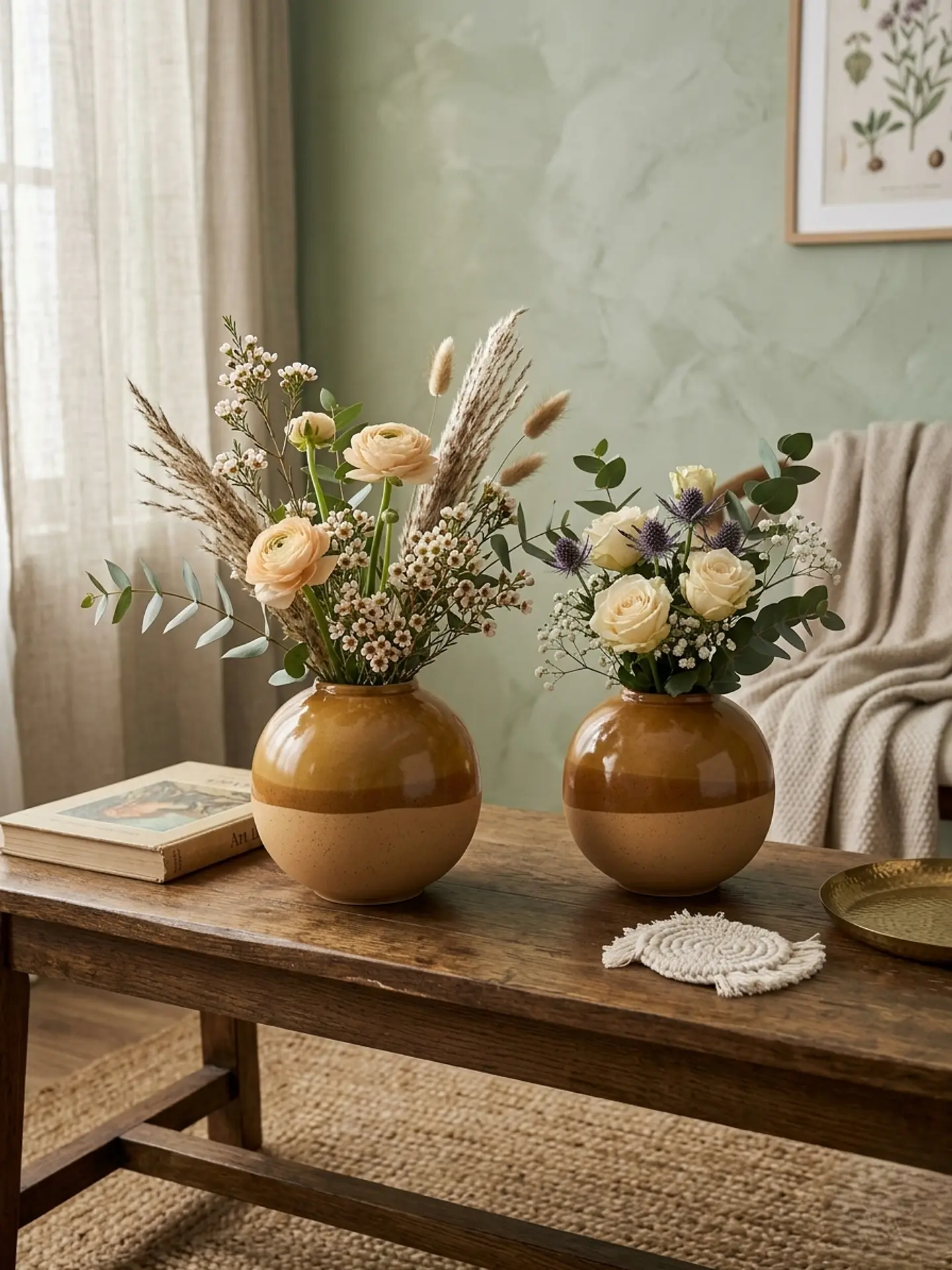 Set de Jarrones Esféricos Mantra – Naturaleza y Luz en tu Hogar 3