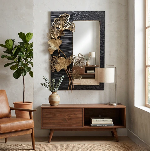 Espejo Decorativo de Pared "Ginkgo Biloba"