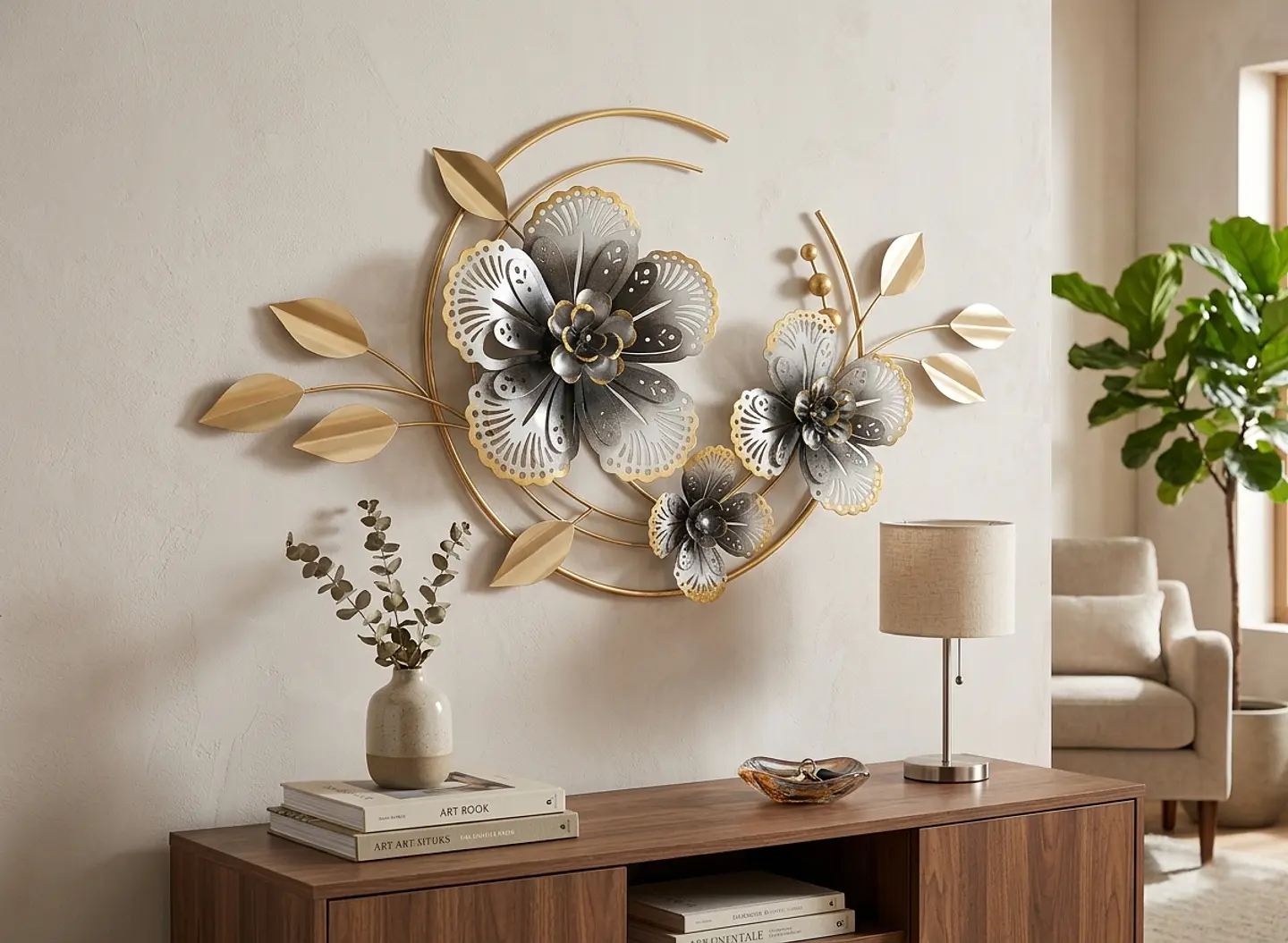 Escultura de Pared Metálica 