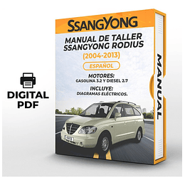 Manual de Taller Ssangyong Rodius (2004-2013) Español  