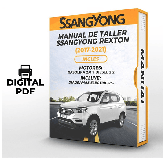 Manual de Taller Ssangyong Rexton (2017-2021) Ingles