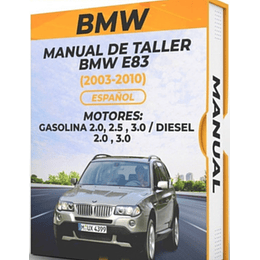 Manual de Taller Bmw E83 (2003, 2004, 2005, 2006, 2007, 2008, 2009, 2010)GASOLINA 2.0, 2.5, 3.0 DIESEL 2.0, 3.0  Español