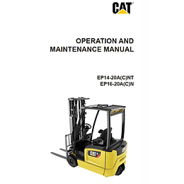 Manual de servicio, operación y mantenimiento Caterpillar EP20ANT