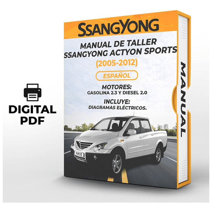 Manual de Taller Ssangyong Actyon Sports (2005, 2006, 2007, 2008, 2009, 2010, 2011, 2012) 