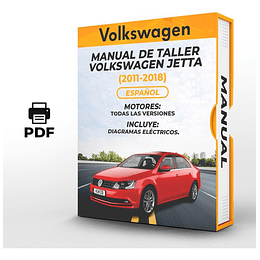 Manual de Taller y diagramas Volkswagen Jetta (2011, 2012, 2013, 2014, 2015, 2016, 2017, 2018) Inglés