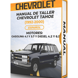 Diagramas Eléctricos Chevrolet Tahoe (1992, 1993, 1994, 1995,  1996, 1997, 1998, 1999, 2000) GASOLINA 4.1 Y 5.7 y DIESEL 4.2 Y 6.5 Español