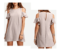 Molde Digital Vestido Manga Volado, Pack Talles S Al Xxl