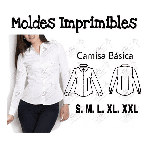 Moldes Patrones Imprimibles Camisa Basica Entallada S Al Xxl