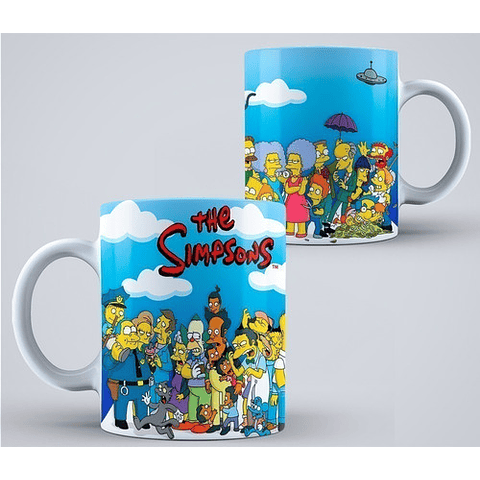 Kit Diseños Plantillas Tazas Los Simpsons Sublimación M4