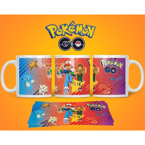 Kit Diseños Plantillas Tazas Pokemon Sublimación Modelo 4