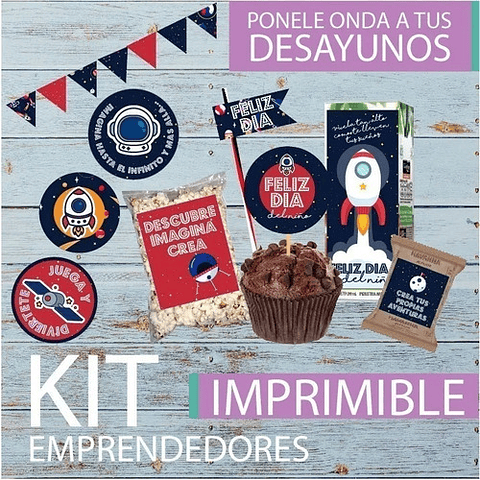 Kit Imprimible Desayuno Dia Del Niño Etiquetas Espacio