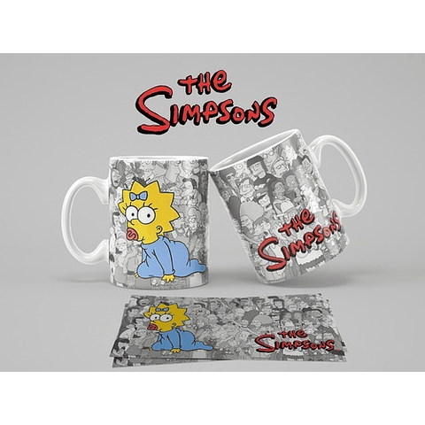 Kit Diseños Plantillas Tazas Los Simpsons Sublimación M3