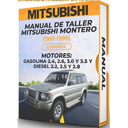 Manual de Taller Mitsubishi Montero (1991, 1992, 1993, 1994, 1995,  1996, 1997, 1998, 1999) Español