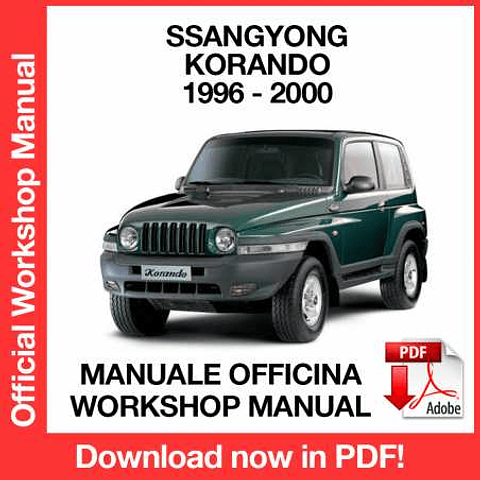 Ssangyong Korando (1996, 1997, 1998, 1999, 2000) (EN) Workshop Repair Manual Download PDF