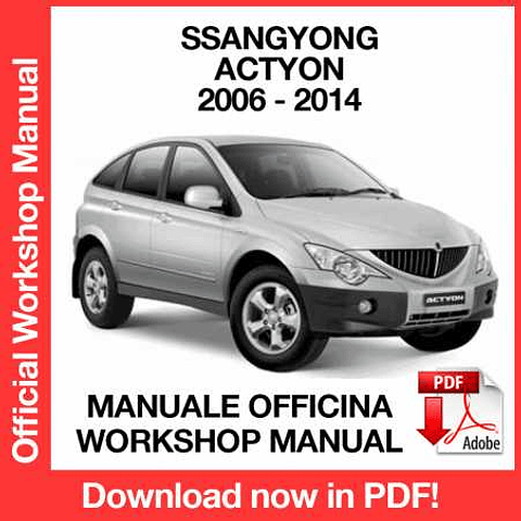 Ssangyong Actyon C100 (2006, 2007, 2008, 2009) (EN) Workshop Repair Manual Download PDF