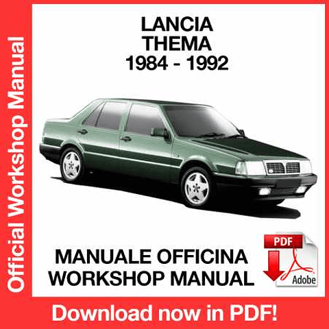 Lancia Thema (1984, 1985, 1986, 1987, 1988) (EN) Workshop Repair Manual Download PDF