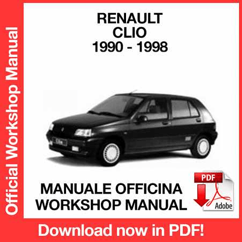 Renault Clio (1994, 1995, 1996, 1997, 1998) (EN) Workshop Repair Manual Download PDF