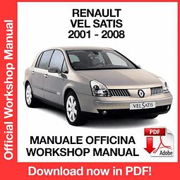 Renault Vel Satis (2001, 2002, 2003, 2004, 2005, 2006, 2007, 2008) (EN) Workshop Repair Manual Download PDF