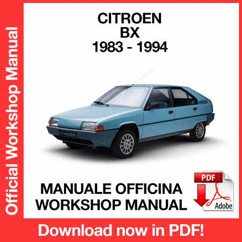 Citroen BX (1990, 1991, 1992, 1993, 1994) (EN) Workshop Repair Manual Download PDF