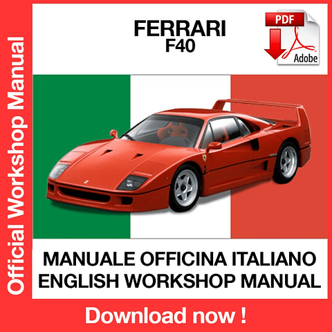 FERRARI F40 (ITA) (EN) (DE) (FR) Workshop Repair Manual Download PDF