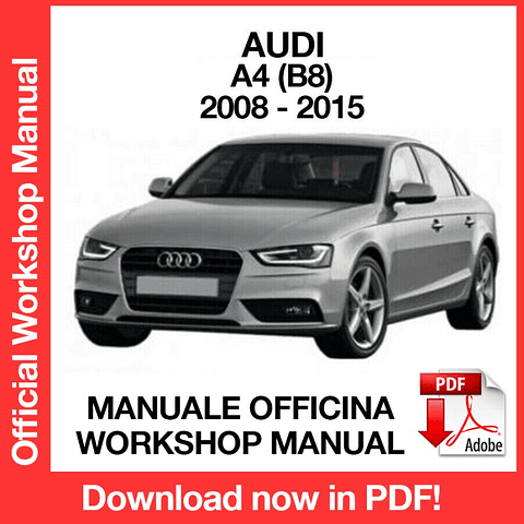 AUDI A4 B8 (2008, 2009, 2010, 2011, 2012, 2013, 2014, 2015) (EN) Workshop Repair Manual Download PDF