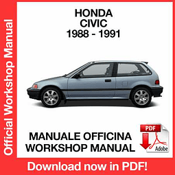 Honda Civic (1988, 1989, 1990, 1991) (EN) Workshop Repair Manual Download PDF