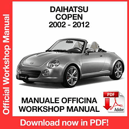 Daihatsu Copen (2008, 2009, 2010, 2011, 2012) (EN) Workshop Repair Manual Download PDF